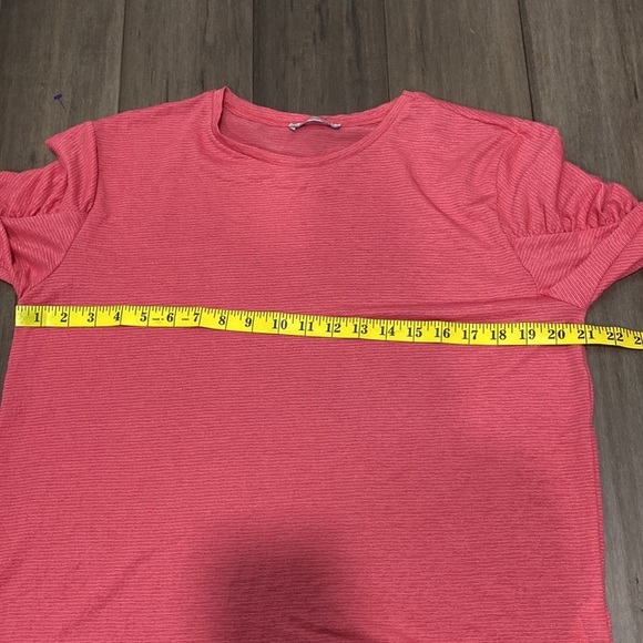 Zara‎ coral long sleeve top - Picture 7 of 8